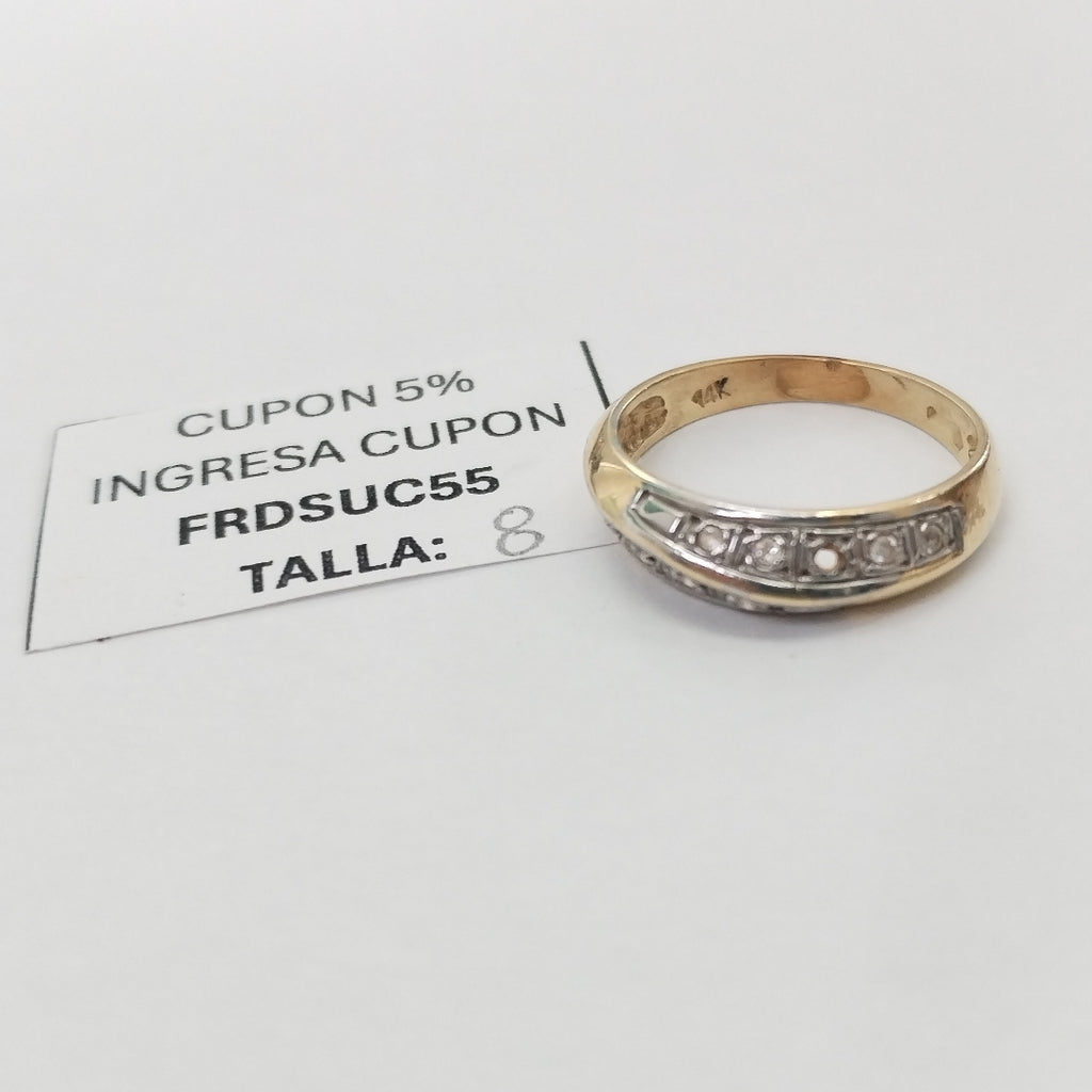 ANILLITO ORO, ORO BLANCO 14 K 2.7 GRMS (SEMINUEVO)