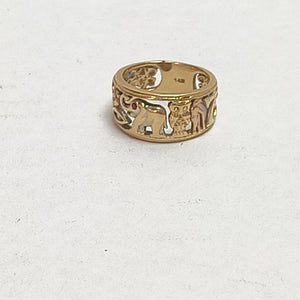 ARGOLLA DE LA SUERTE ORO,ORO COMBINADO 14 K 5,90 GRMS (SEMINUEVO)