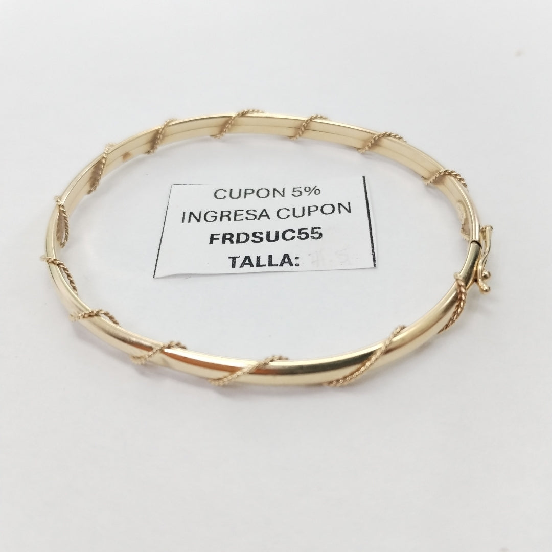 PULSERA RIGIDA ORO 14 K 5.3 GRMS (SEMINUEVO)