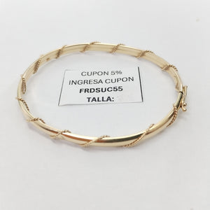PULSERA RIGIDA ORO 14 K 5.3 GRMS (SEMINUEVO)