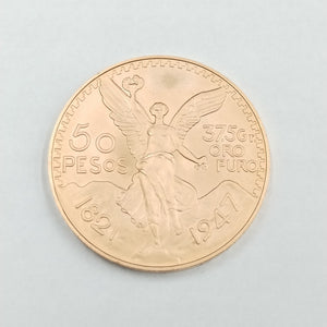 Moneda Centenario Cincuenta Pesos Oro Mexicano 21.6K
