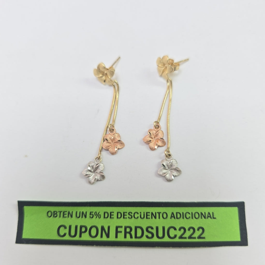 BROQUELES PAR ORO 14 K 3,20 GRMS (SEMINUEVO)