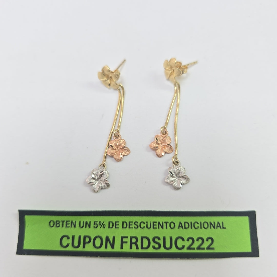 BROQUELES PAR ORO 14 K 3,20 GRMS (SEMINUEVO)