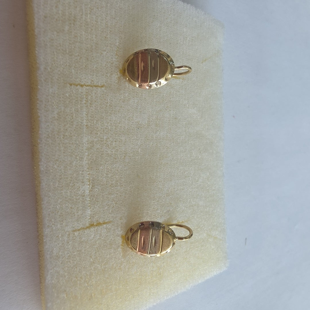ARETES PAR ORO, RODIADO 10 K 1.1 GRMS (SEMINUEVO)