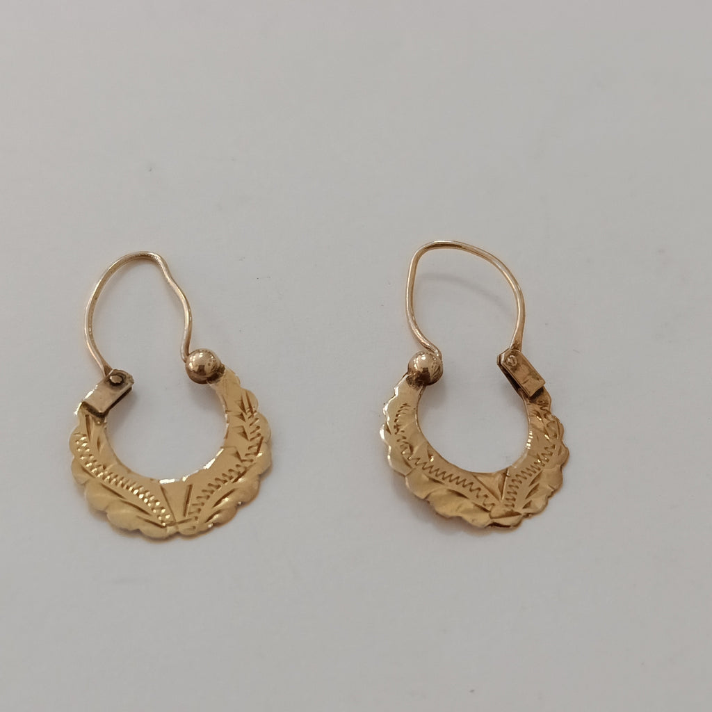 ARRACADAS PAR ORO 14 K 1.5 GRMS (SEMINUEVO)