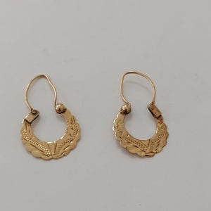 ARRACADAS PAR ORO 14 K 1.5 GRMS (SEMINUEVO)