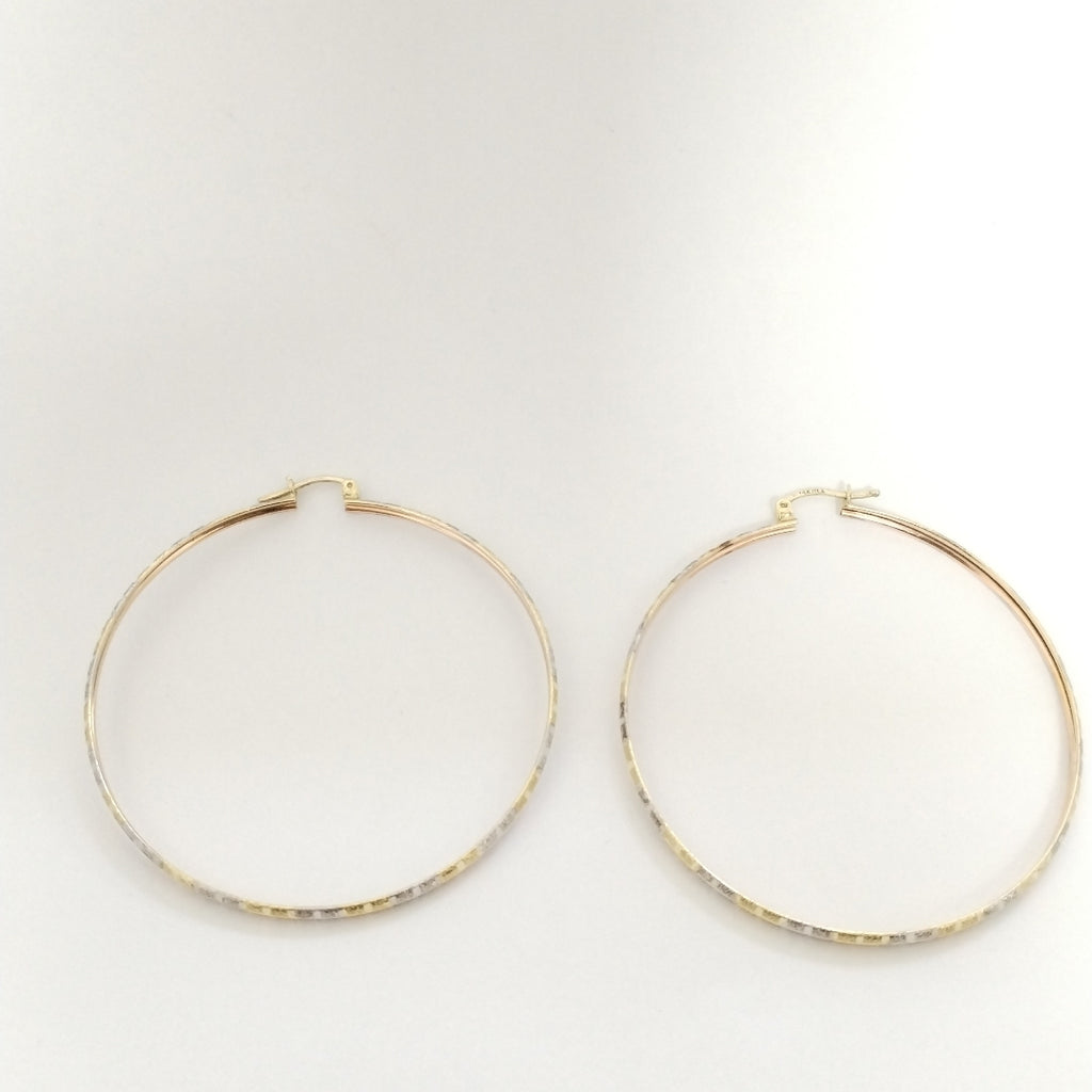 ARRACADAS PAR ORO COMBINADO 14 K 5.4 GRMS (SEMINUEVO)