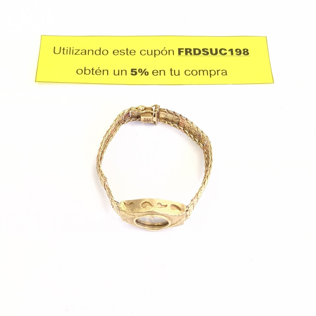 RELOJ CAJA Y PULSO ORO ORO, ORO COMBINADO 14 K 26.1 GRMS (SEMINUEVO)