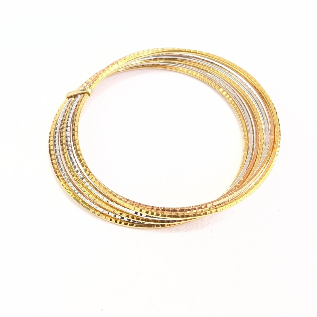 SEMANARIO DE PULSERAS ORO COMBINADO 14 K 17.3 GRMS (SEMINUEVO)