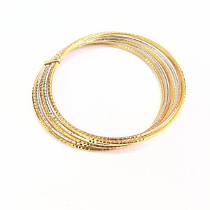 SEMANARIO DE PULSERAS ORO COMBINADO 14 K 17.3 GRMS (SEMINUEVO)