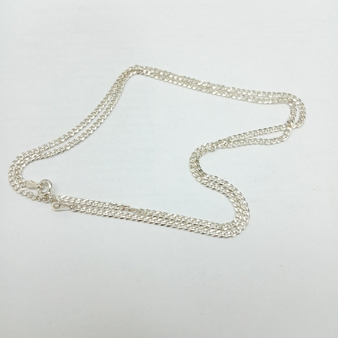 CADENA TEJIDO BARBADO PLATA .925 60 CM 5.5 GR (NUEVO)