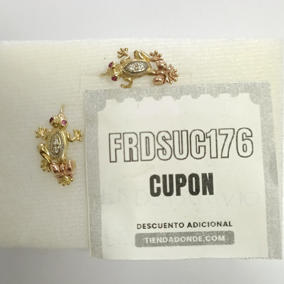 ARETES PAR ORO 10 K 3,60 GRMS (SEMINUEVO)