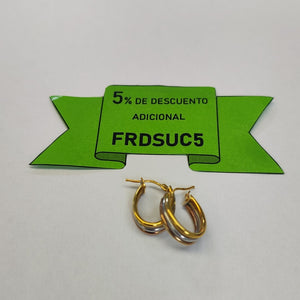 ARRACADAS PAR ORO COMBINADO 14 K 1,40 GRMS (SEMINUEVO)