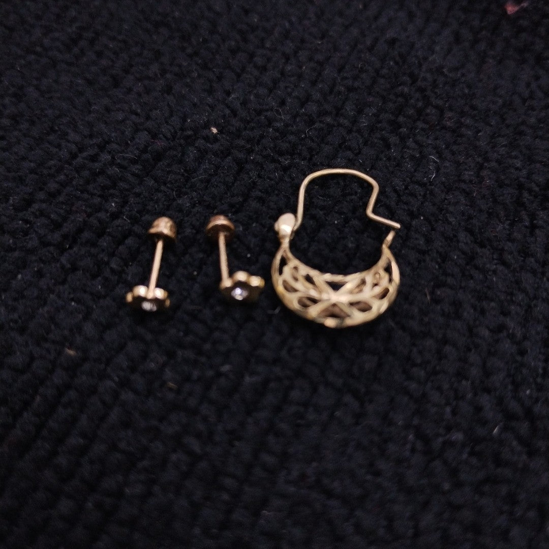 ARETES PAR ORO 10 K 0.6 GRMS (SEMINUEVO)
