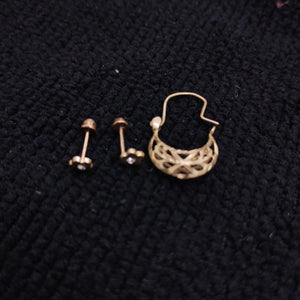 ARETES PAR ORO 10 K 0.6 GRMS (SEMINUEVO)