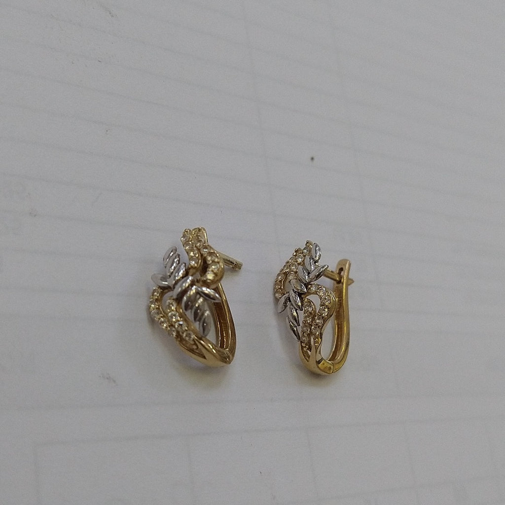 ARRACADAS PAR ORO, ORO COMBINADO 10 K 2.6 GRMS (SEMINUEVO)