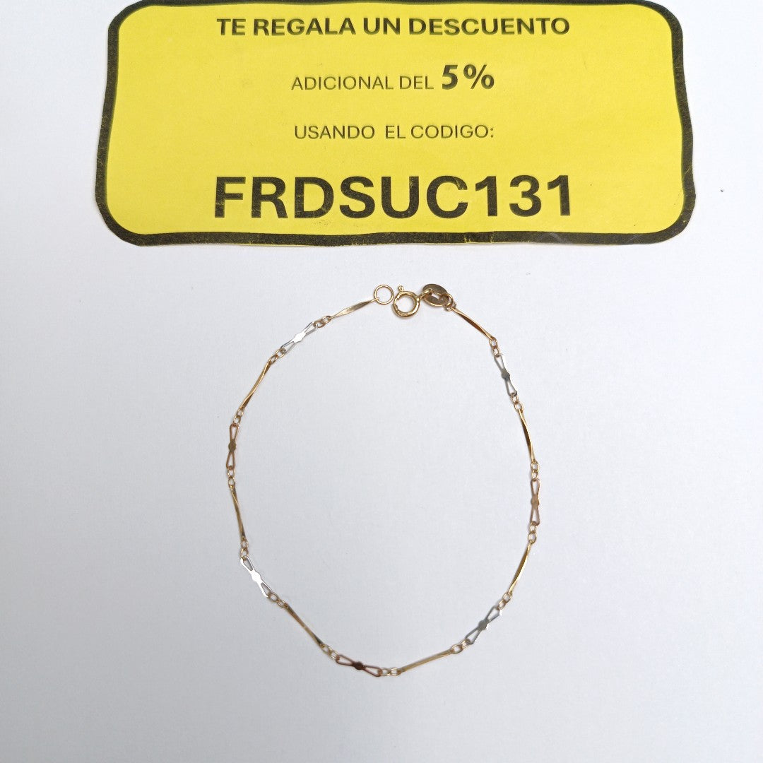 PULSERA ORO,ORO COMBINADO 14 K 0,70 GRMS (SEMINUEVO)