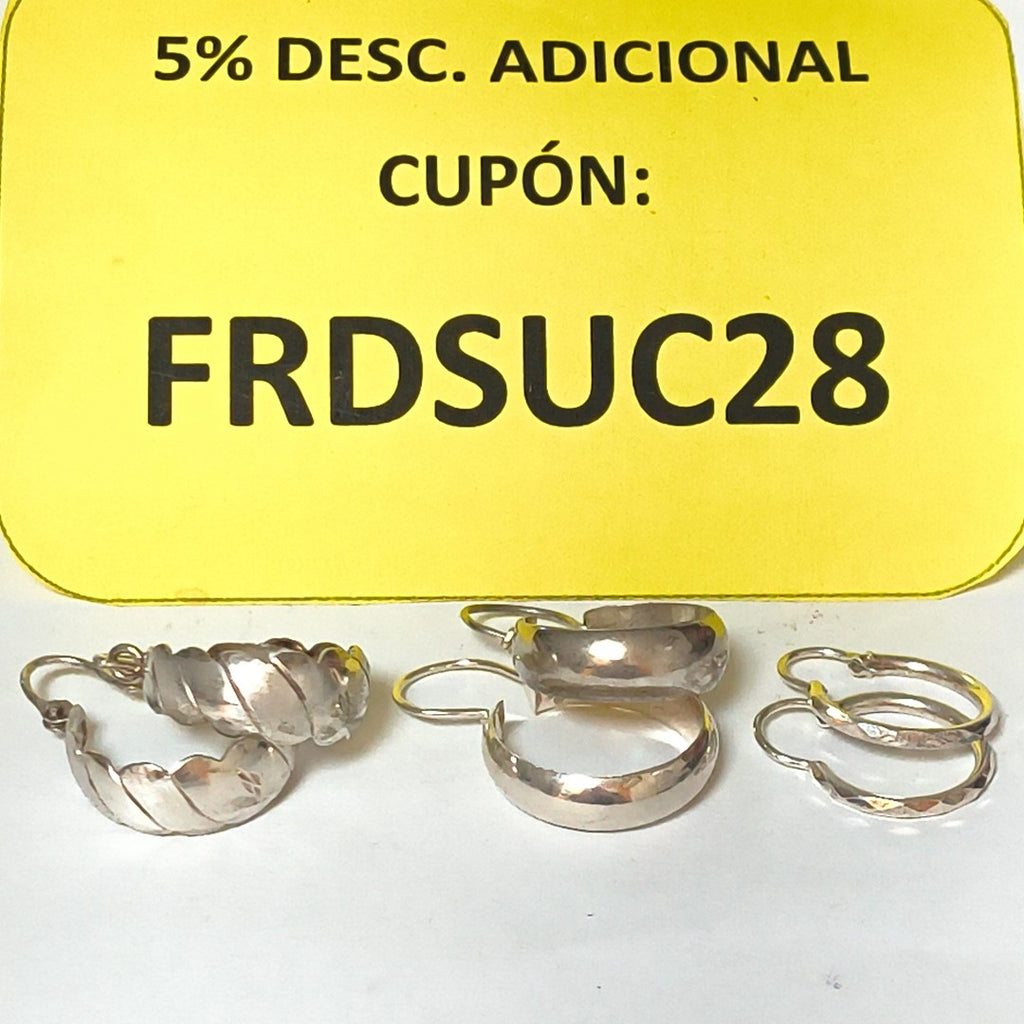 ARRACADAS PAR PLATA 8,70 GRMS (SEMINUEVO)
