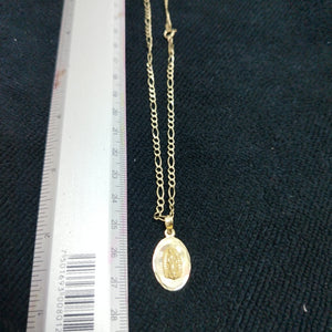 CADENA, MEDALLA RELIGIOSA ORO COMBINADO 10 K 4.8 GRMS (SEMINUEVO)