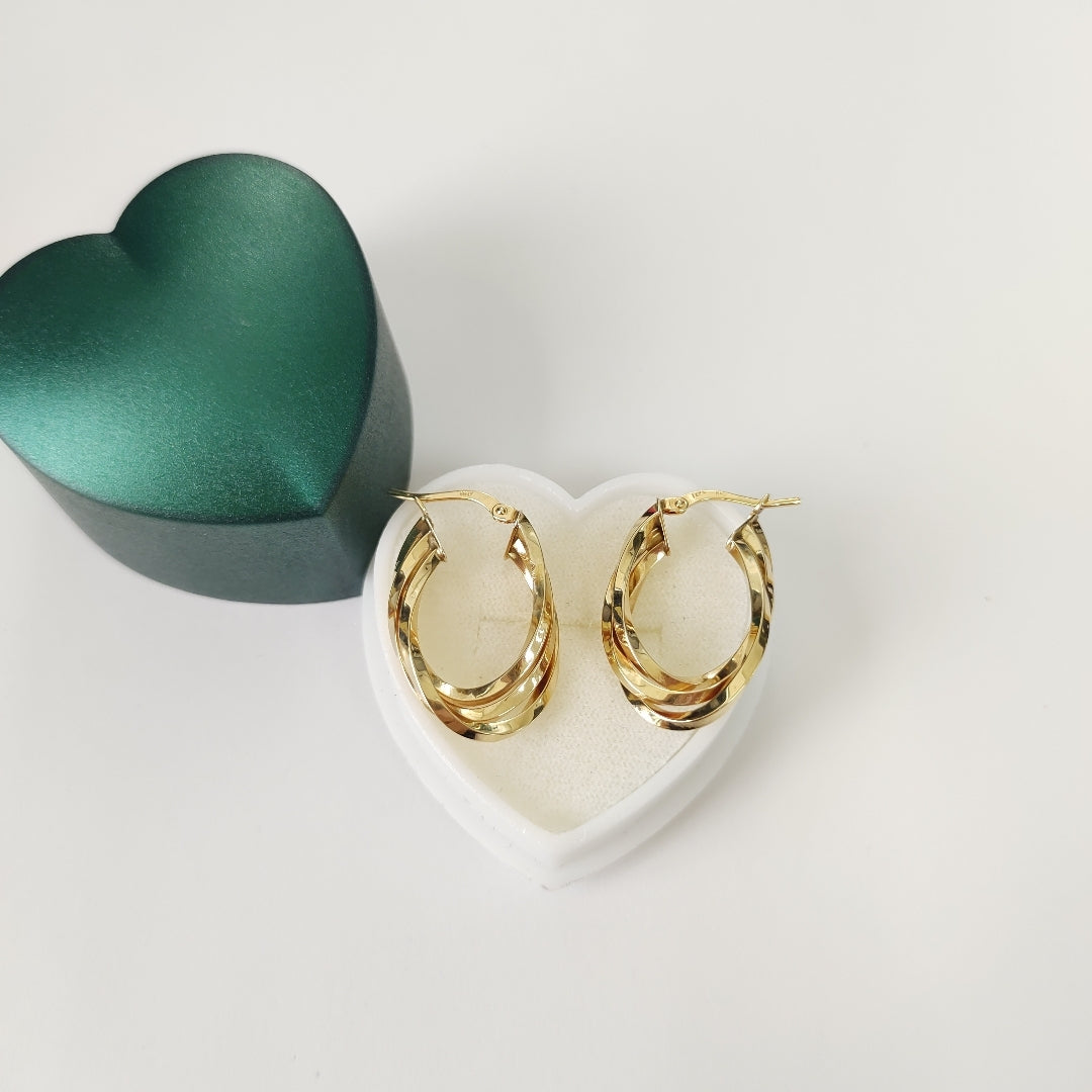 ARRACADAS PAR ORO 14 K 2.7 GRMS (SEMINUEVO)