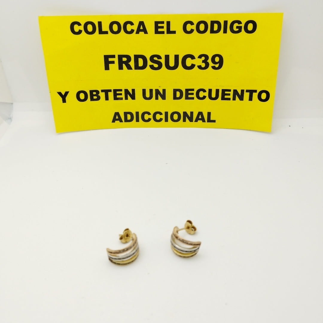 ARETES PAR ORO 14 K 2.3 GRMS (SEMINUEVO)