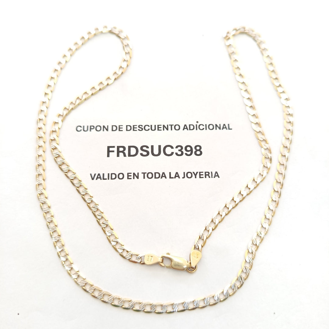 CADENA ORO, RODIADO 14 K 10.3 GRMS (SEMINUEVO)