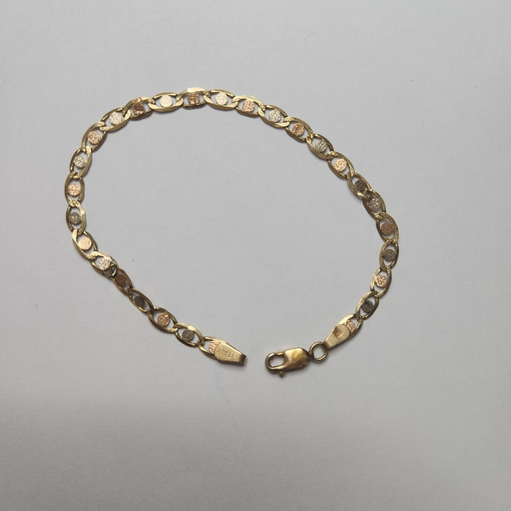 PULSERA ORO COMBINADO 14 K 3.4 GRMS (SEMINUEVO)