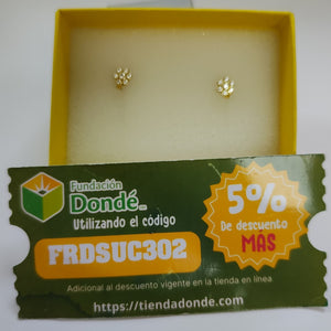 BROQUELES ORO 14K 1.2 (NUEVO)