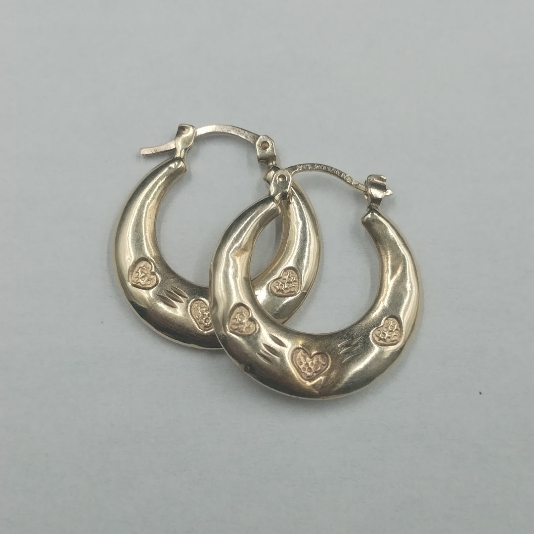 ARETES PAR ORO 14 K 2.3 GRMS (SEMINUEVO)