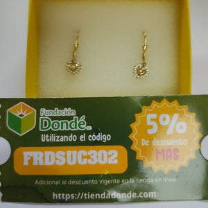 BROQUELES ORO 14K 2.1 (NUEVO)
