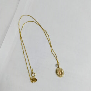 CADENA,MEDALLA RELIGIOSA ORO 10 K 1,20 GRMS (SEMINUEVO)