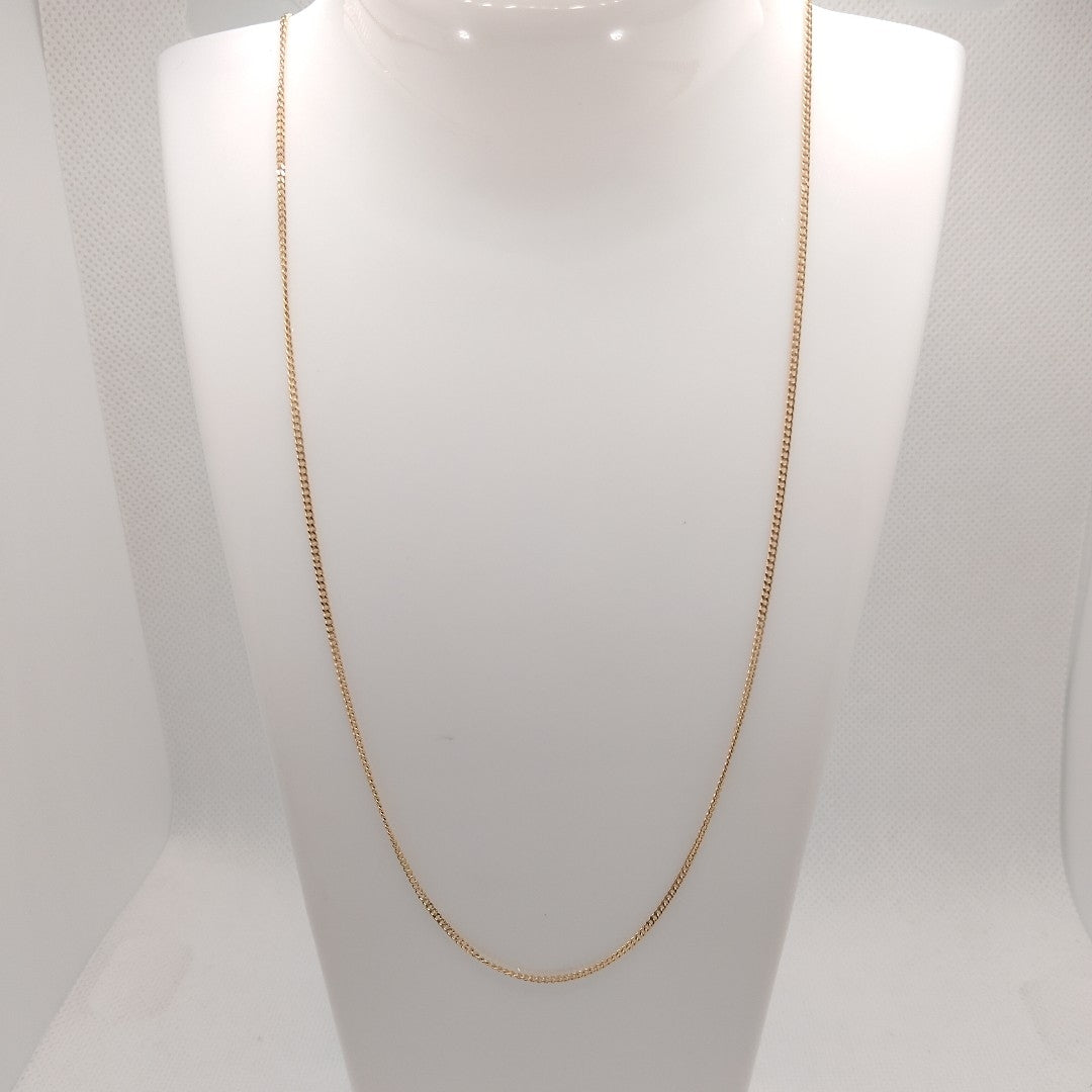 CADENAS TEJIDO BARBADA ORO 10K 55 CM 2.7 GR (NUEVO)