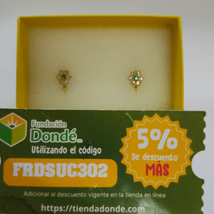 BROQUELES ORO 14K 1.3 (NUEVO)