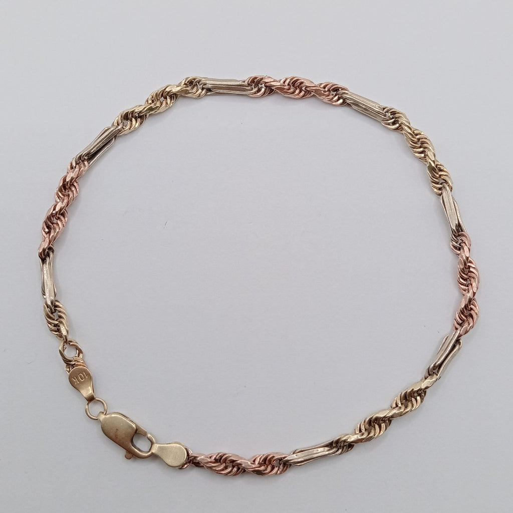 PULSERA ORO COMBINADO 10 K 4,50 GRMS (SEMINUEVO)