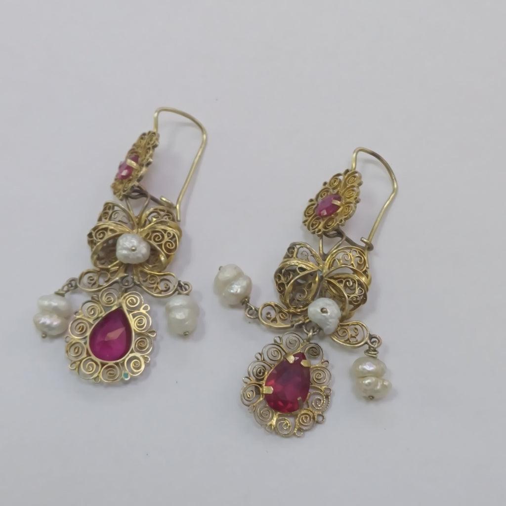 ARETES PAR ORO 8 K 8.4 GRMS (SEMINUEVO)
