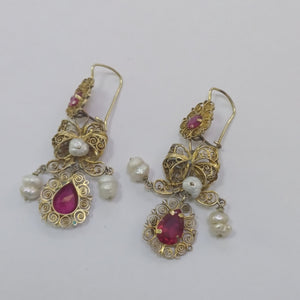 ARETES PAR ORO 8 K 8.4 GRMS (SEMINUEVO)