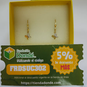 BROQUELES ORO 14K 1.8 (NUEVO)