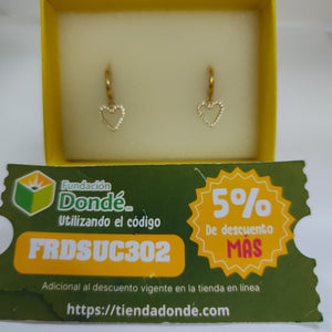 BROQUELES ORO 14K 1.8 (NUEVO)