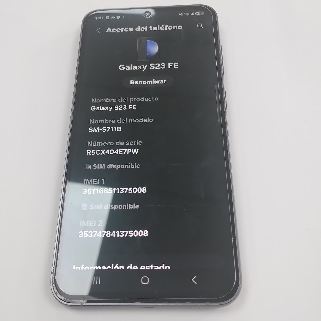 CELULAR SAMSUNG GALAXY S23 FE SM-S711B (2023) 128 GB 8 GB RAM (SEMINUEVO)