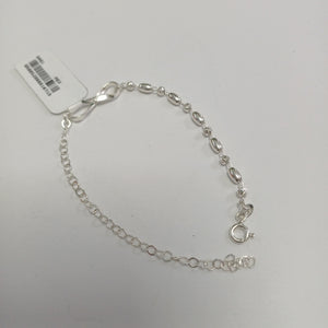 PULSERA TEJIDO INFINITO PLATA .925 18 CM 2.4 GR (NUEVO)