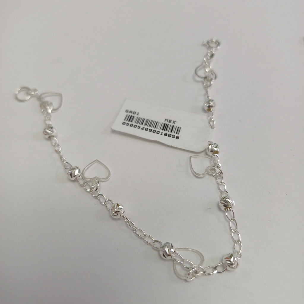PULSERA TEJIDO ESPECIAL PLATA .925 18 CM 2.7 GR (NUEVO)