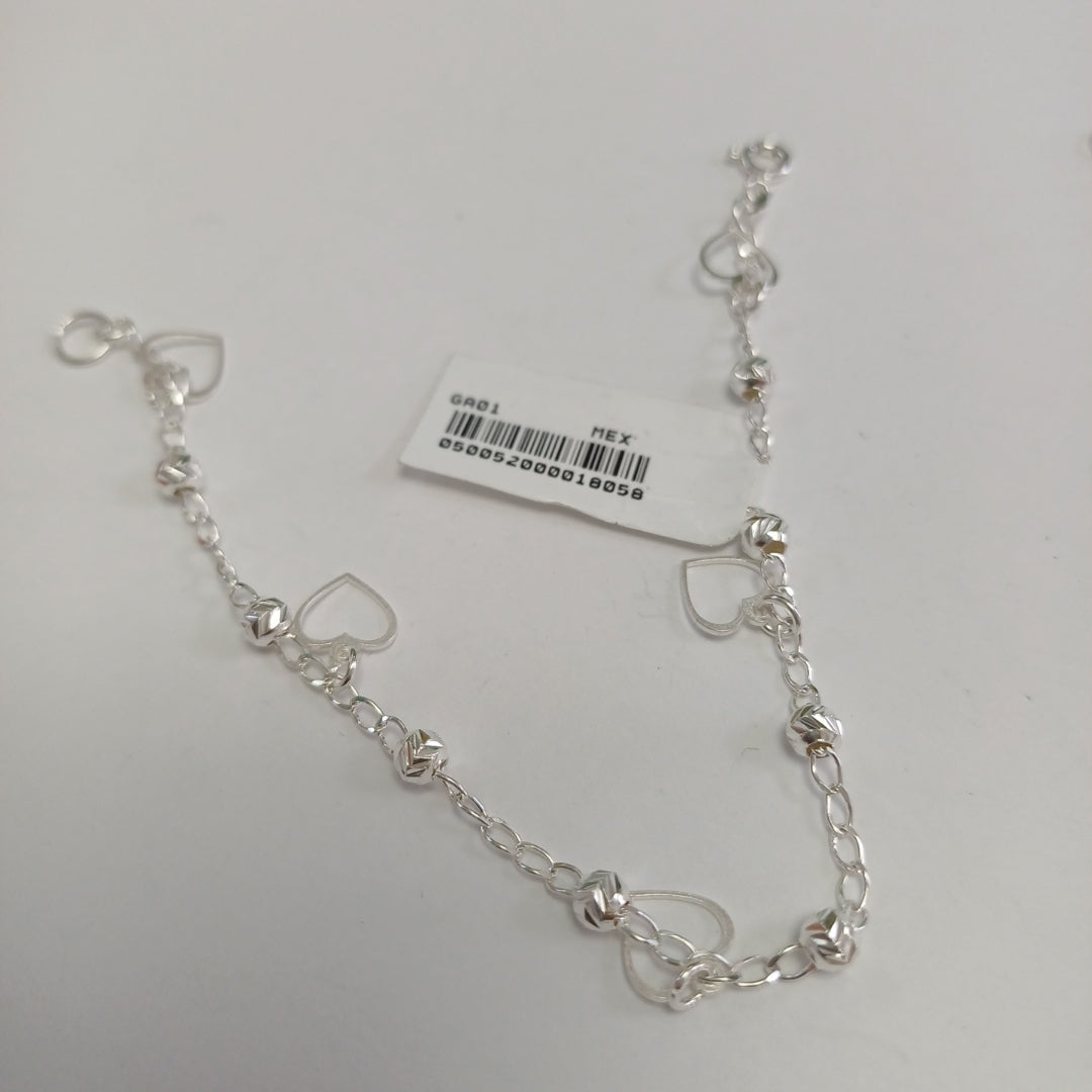 PULSERA TEJIDO ESPECIAL PLATA .925 18 CM 2.7 GR (NUEVO)