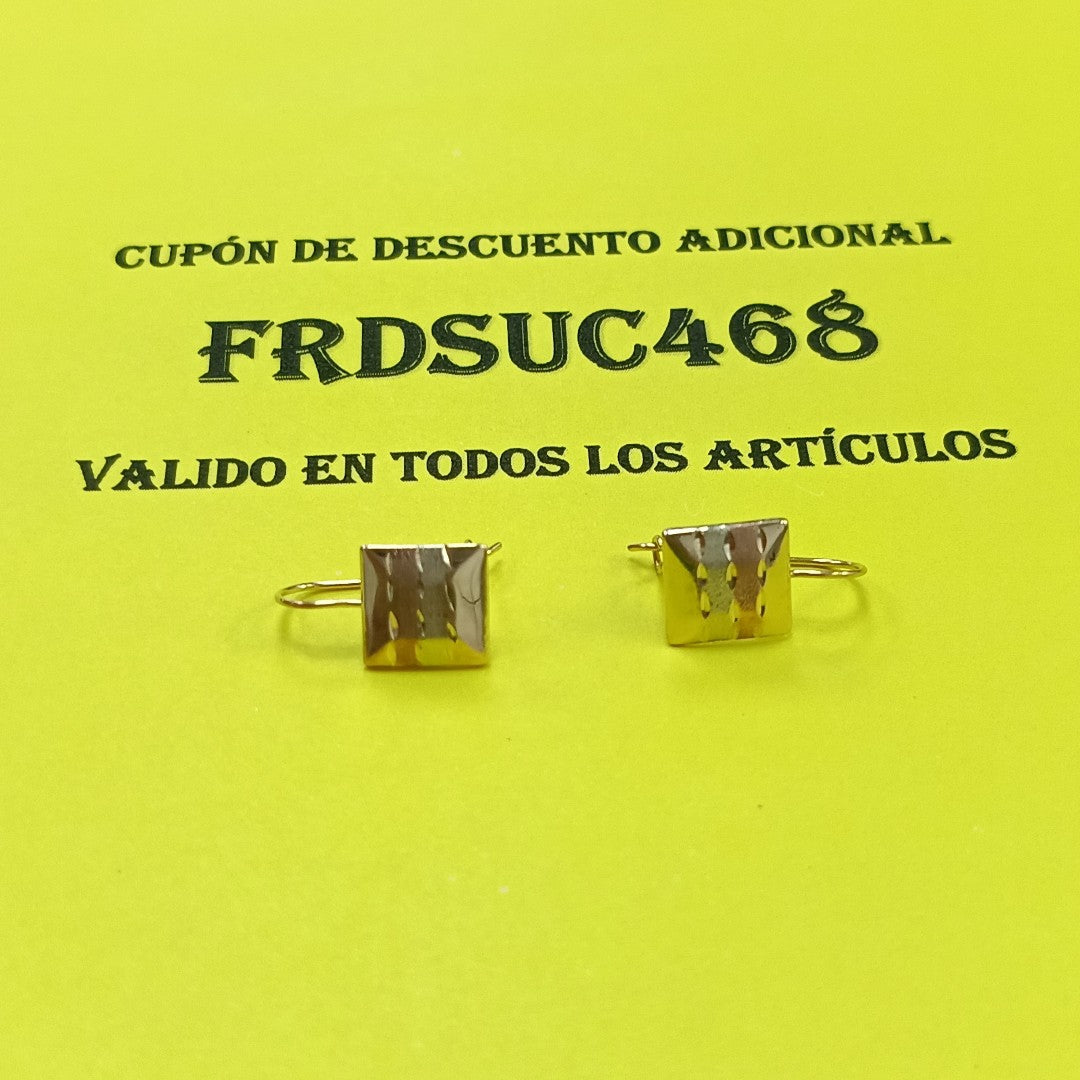 ARETES PAR ORO,ORO COMBINADO 10 K 1,20 GRMS (SEMINUEVO)