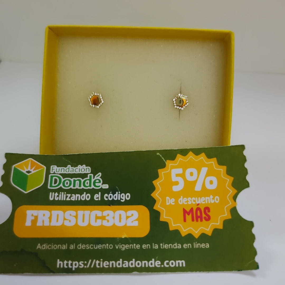 BROQUELES ORO 14K 1.4 (NUEVO)