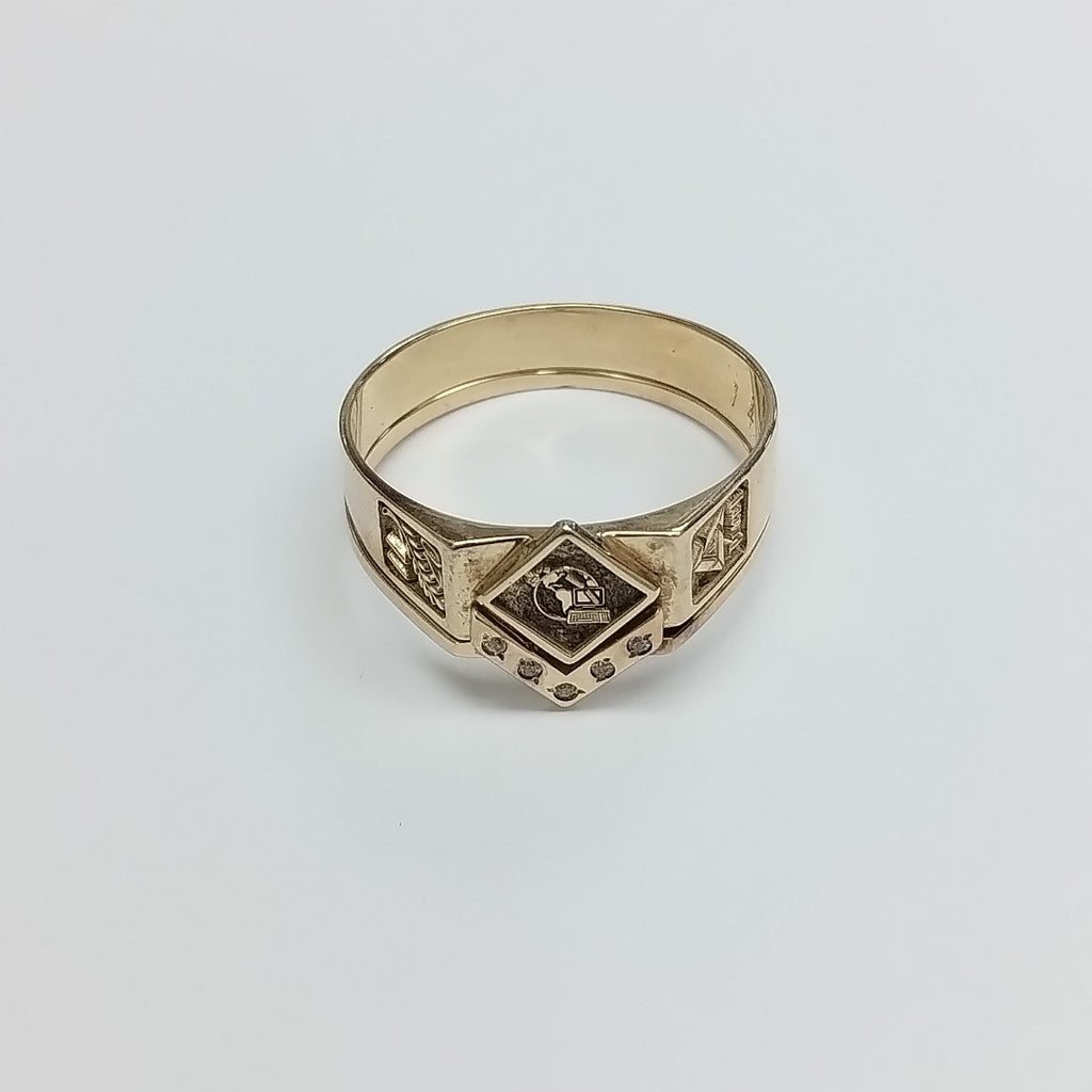 ANILLO DE GRADUACIÓN ORO 10 K 7,00 GRMS (SEMINUEVO)
