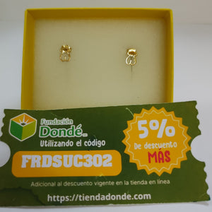 BROQUELES ORO 14K 0.9 (NUEVO)
