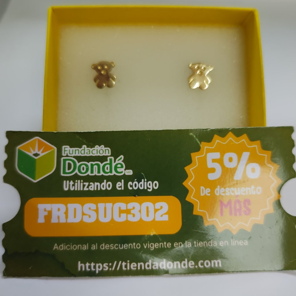 BROQUELES ORO 14K 1.4 (NUEVO)