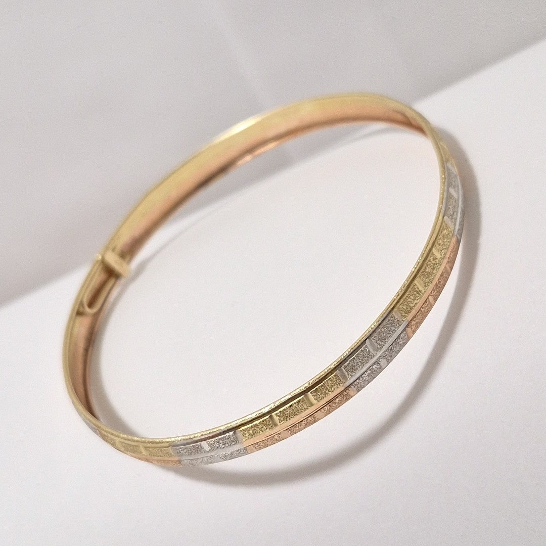 PULSERA RIGIDA ORO COMBINADO 14 K 6,20 GRMS (SEMINUEVO)