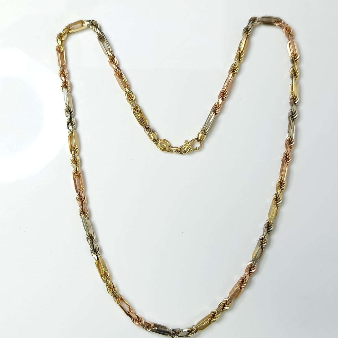 CADENA ORO, ORO COMBINADO 14 K 71.4 GRMS (SEMINUEVO)