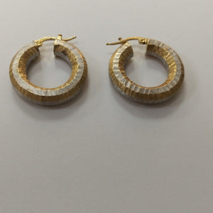 ARRACADAS PAR ORO, ORO COMBINADO 14 K 4.4 GRMS (SEMINUEVO)